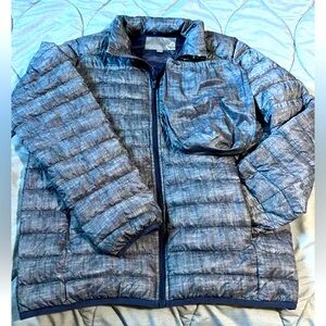 SEARS Blue Down Puffer Jacket in a Bag Ladies Medium